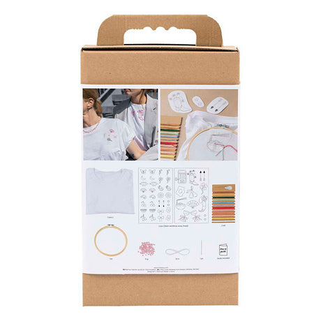 Creativ company hobby set broderie, t-shirt, blanc, 1 boîte