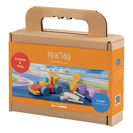 Creativ company mini hobby set peinture, voitures de course, coloré, 1 boîte