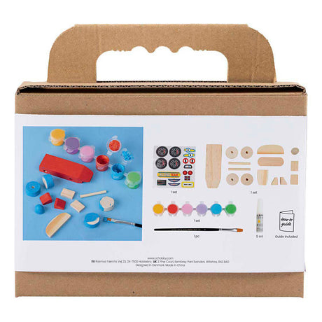 Creativ company mini hobby set peinture, voitures de course, coloré, 1 boîte