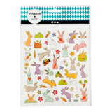 Autocollants Creativ company, lapin de Pâques, feuille 15x16,5 cm, env. 50 pièces, 1 feuille