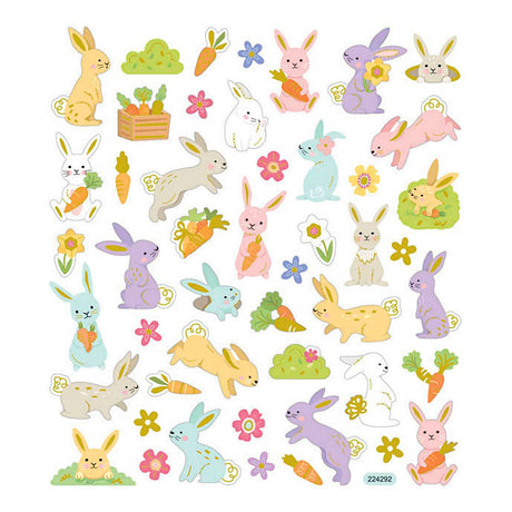 Feuille d'autocollants Creativ Company Lapin de Pâques