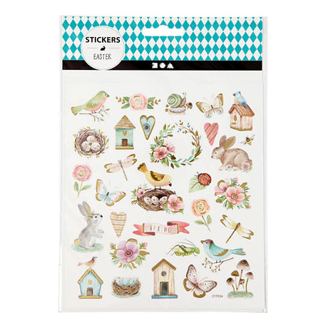 Feuille d'autocollants Creativ Company Printemps et Pâques