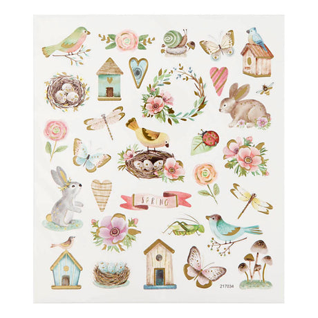Feuille d'autocollants Creativ Company Printemps et Pâques