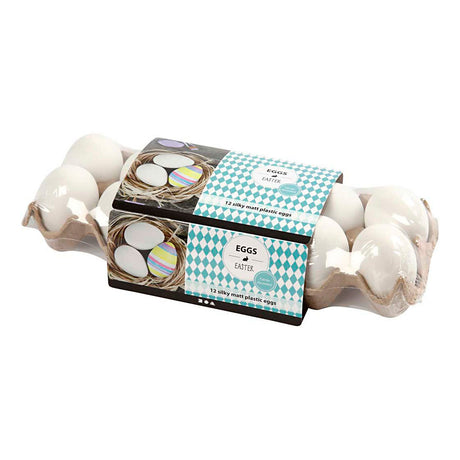 Oeufs Creativ company, h: 6 cm, blanc, 12 pièces 1 boîte