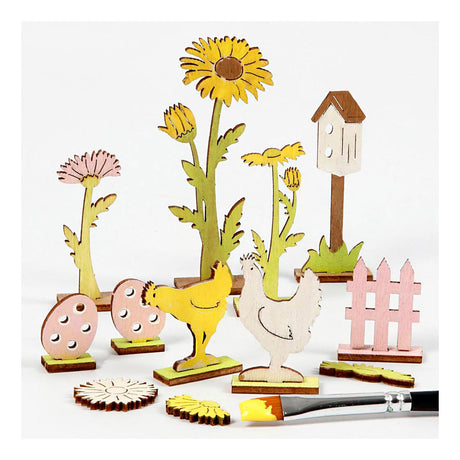 Creativ company figurines en bois DIY, l : 15,5 cm, l : 17 cm, épaisseur 3 mm, 1 boîte