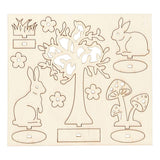 Creativ company figurines en bois DIY, l : 15,5 cm, l : 17 cm, épaisseur 3 mm, 1 boîte