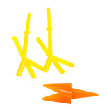 Creativ company becs et pattes de poulet, h: 28 mm, l: 30+37 mm, orange, jaune, 8 set 1 boîte