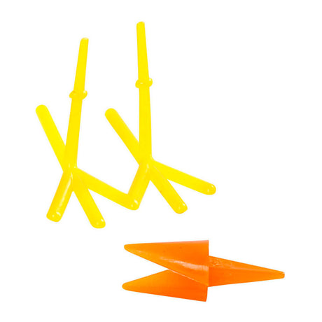 Creativ company becs et pattes de poulet, h: 28 mm, l: 30+37 mm, orange, jaune, 8 set 1 boîte