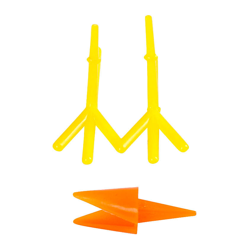 Société créative https: www.ccobby.nl poulet-becs-et-pieds-h-28-mm-l-30-37-mm-orange-jaune-8-set-1-box