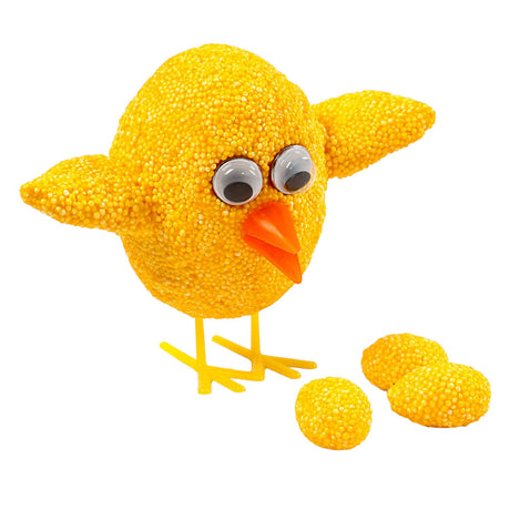Creativ company becs et pattes de poulet, h: 28 mm, l: 30+37 mm, orange, jaune, 8 set 1 boîte