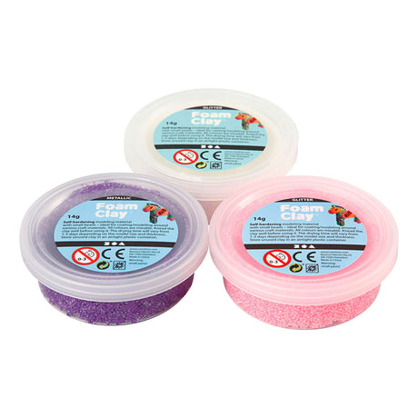 Entreprise créative https: www.ccobby.nl foam-clayr-glitter-metallic-pink-purple-white-3x14-gr-1-doos