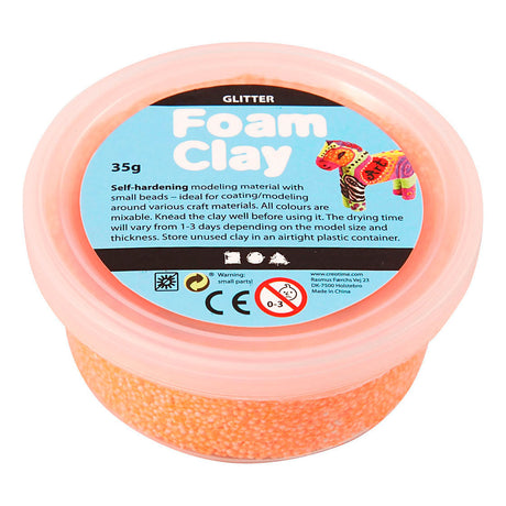 Entreprise créative https: www.ccobby.nl foam-clayr-glitter-orange-35-gr-1-doosje
