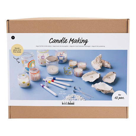 Creativ company ensemble de fabrication de bougies, bougeoirs pour bougies chauffe-plat, 1 boîte
