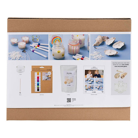 Creativ company ensemble de fabrication de bougies, bougeoirs pour bougies chauffe-plat, 1 boîte