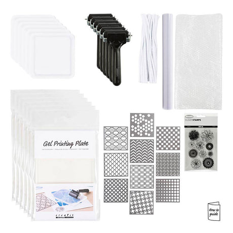 Creativ company group set d'impression sur gel, 1 boîte