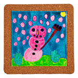 Ensemble de sous-verres à peinture, dim. 15,5x15,5 cm, différentes couleurs, 1 set