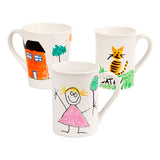 Ensemble de tasses à peindre, h: 7-10 cm, blanc, 1 set