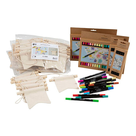 Société créative https : www.ccobby.nl groupe set-paint-your-own-bandoek-size-10-5x12-cm-line-thickness-2-3-3-6-mm-various-colors-60-piece-1-box