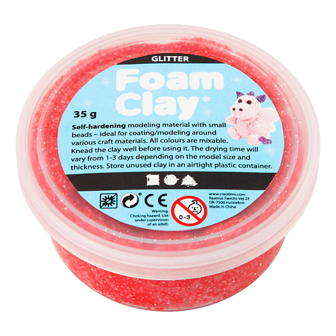 Entreprise créative https: www.ccobby.nl foam-clayr-glitter-red-35-gr-1-doosje