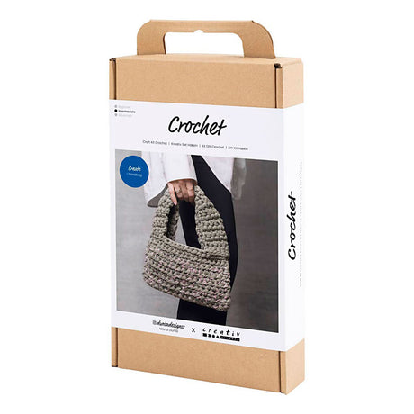 Creativ company kit de loisirs au crochet, sac robuste, vert olive, 1 boîte