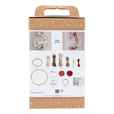 Creativ company hobby set macramé, couronne de Noël, vert mousse, rouge de Noël, blanc cassé, 1 boîte