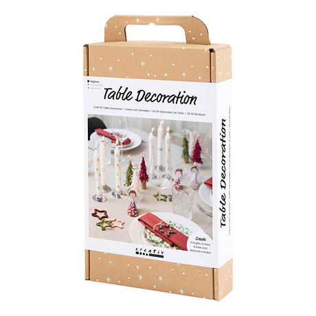 Creativ company hobby set décoration de table, anges, sapins de Noël, étoiles, différentes couleurs, 1 boîte