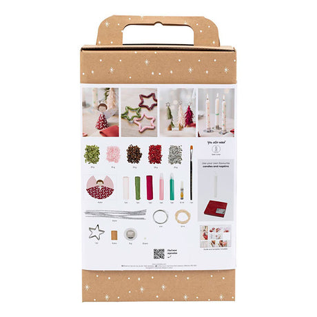 Creativ company hobby set décoration de table, anges, sapins de Noël, étoiles, différentes couleurs, 1 boîte
