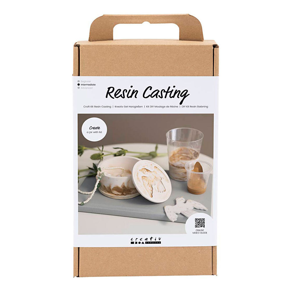 Société créative https : www.ccobby.nl hobbyset-resin-casting-pot-with-lid-beige-off-white-1-box