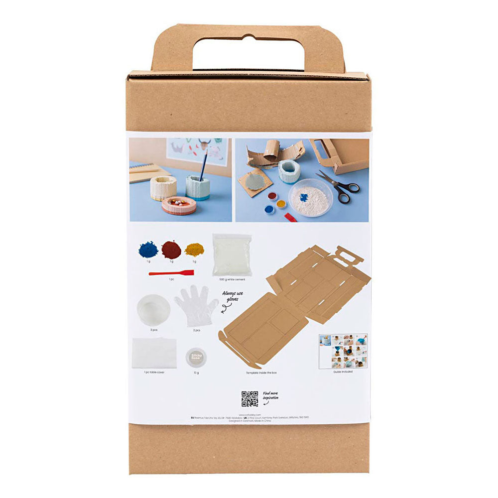 Creativ company hobby set casting, conteneurs, bleu, rouge, jaune clair, 1 boîte
