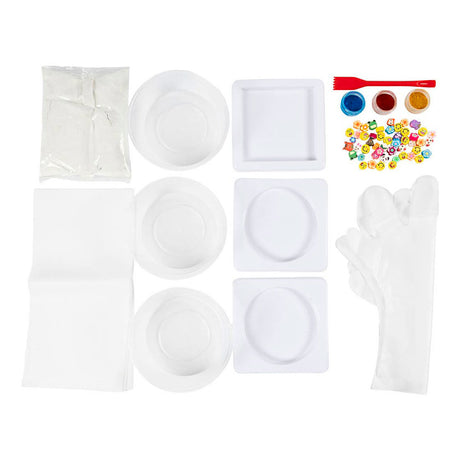 Creativ company hobby set casting, carrelage, bleu, rouge, jaune, 1 boîte