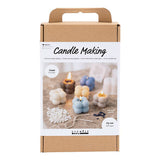 Creativ company hobby set fabrication de bougies, bougie de soja à bulles, beige, bleu clair, crème, 1 boîte