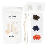 Creativ company hobby set fabrication de bougies, bougie de soja à bulles, beige, bleu clair, crème, 1 boîte