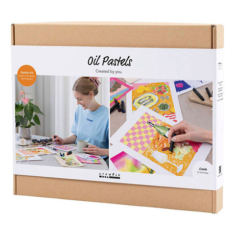 Creativ company starter hobby set pastel à l'huile, différentes couleurs, 1 boîte