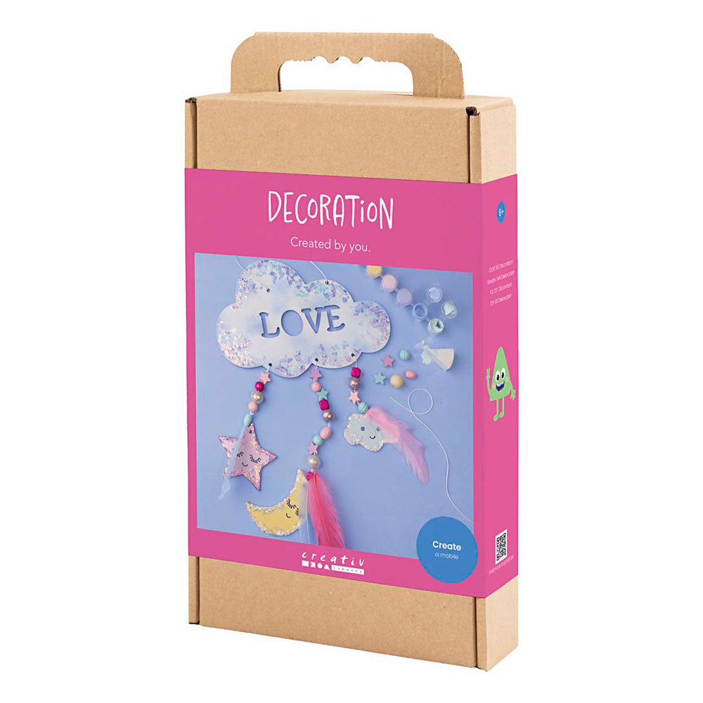 Société créative https : www.ccobby.nl hobbyset-decoration-cloud-moon-star-glittercolours-pastelcolours-1-box