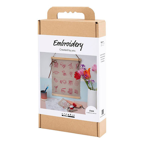 Creativ company hobby set broderie, décoration à suspendre, lin, 1 boîte