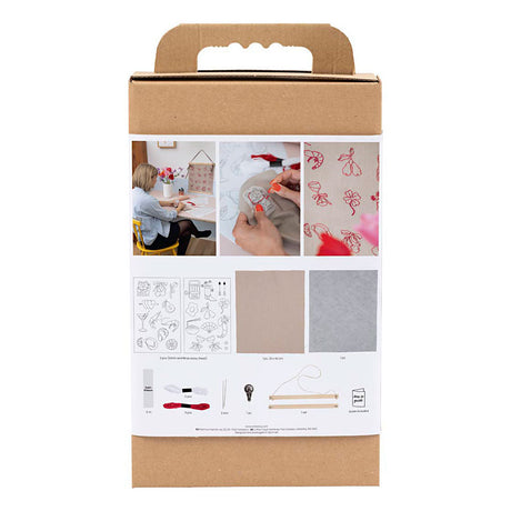 Creativ company hobby set broderie, décoration à suspendre, lin, 1 boîte