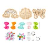 Société créative https : www.cchobby.nl mini-hobbyset-embroidery-butterfly-shell-rainbow-various-colors-1-box