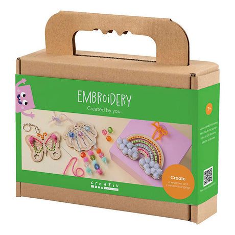 Société créative https : www.cchobby.nl mini-hobbyset-embroidery-butterfly-shell-rainbow-various-colors-1-box