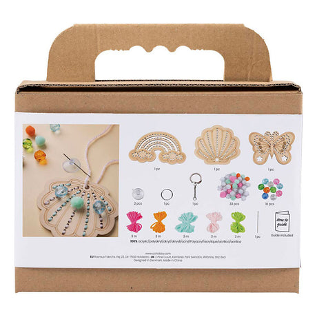 Société créative https : www.cchobby.nl mini-hobbyset-embroidery-butterfly-shell-rainbow-various-colors-1-box