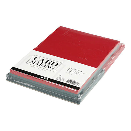 Enveloppes pour cartes d'entreprise Creativ rouge - vert 10,5x15cm 50 sets