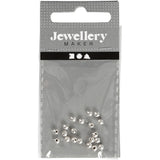 Creativ company perles d'extrémité pour fil mémoire, d 3 mm, diamètre de trou 1 mm, argenté, 20 pièces 1 boîte