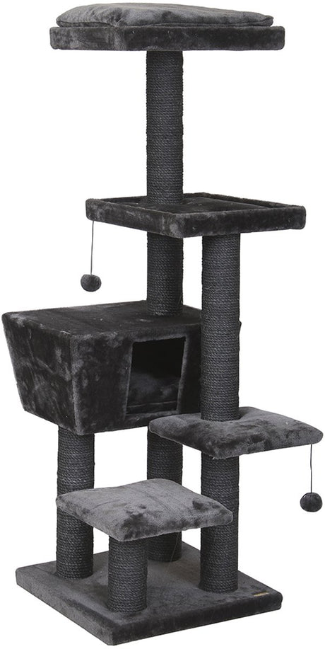Arbre à chat Ebi Trend North Dakota - Arbre à chat - Gris - 48 x 48 x 141 cm