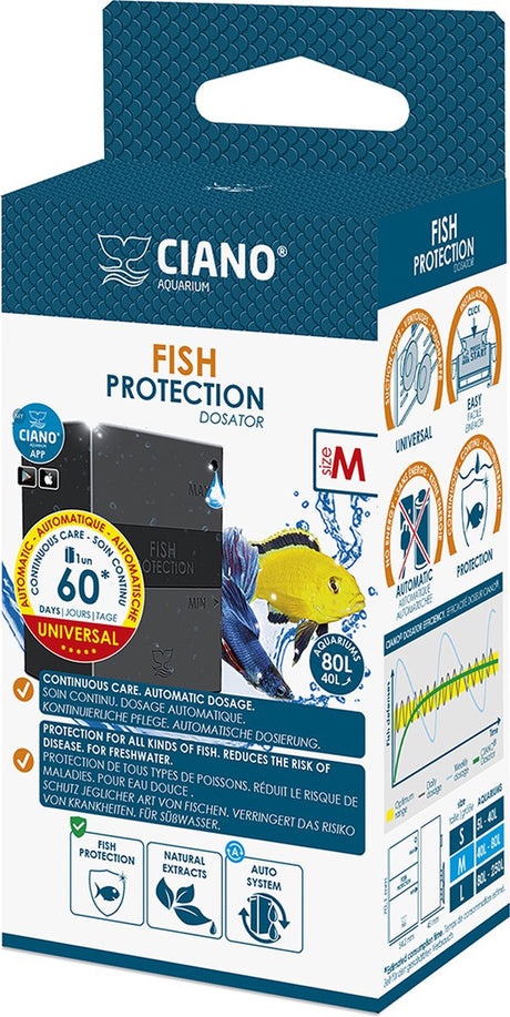 Ciano - aspirateur d'aquarium - poissons - doseur de protection des poissons m - 7x5,5x15cm - 1pc