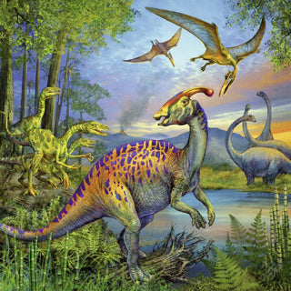 Ensemble de puzzles de dinosaures Ravensburger | 3x49 pièces