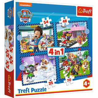 Puzzle sans marque sans marque 4 en 1 Paw Patrol 35+48+54+70 pièces (6034650)