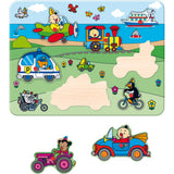 Puzzle incrustation en bois Studio 100 bumba - véhicules