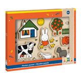 Puzzle en bois Miffy, puzzle de formes - jouets éducatifs junior - tout-petit, enfant d'âge préscolaire - à partir de 1 an - conseil cadeau jouets bambolino
