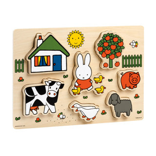 Puzzle en bois Miffy, puzzle de formes - jouets éducatifs junior - tout-petit, enfant d'âge préscolaire - à partir de 1 an - conseil cadeau jouets bambolino