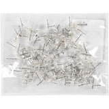 Creativ company boucles d'oreilles clous, L : 13 mm, plaqué argent, 100 pièces, 1 boîte