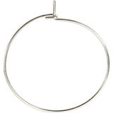 Boucle d'oreille Creativ company, d 20 mm, plaqué argent, 8 pièces 1 boîte